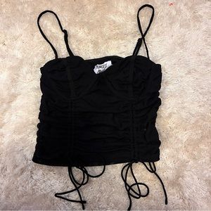 Princess Polly Scrunched/Tie Adjustable Mesh Tank